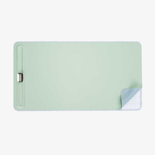 PROMATTOO Double-Sided Faux Leather Desk Pad | Non-Slip, Waterproof & Magnetic Cable Organizer