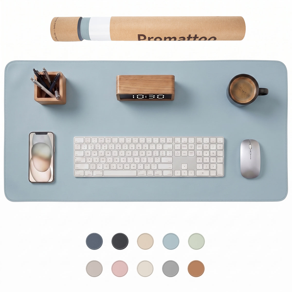 PROMATTOO Vegan Leather Desk Mat — Non-Slip & Waterproof