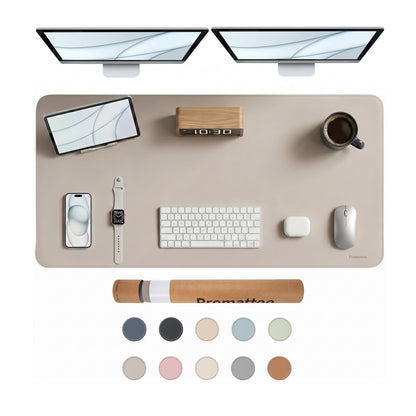 PROMATTOO Vegan Leather Desk Mat — Non-Slip & Waterproof