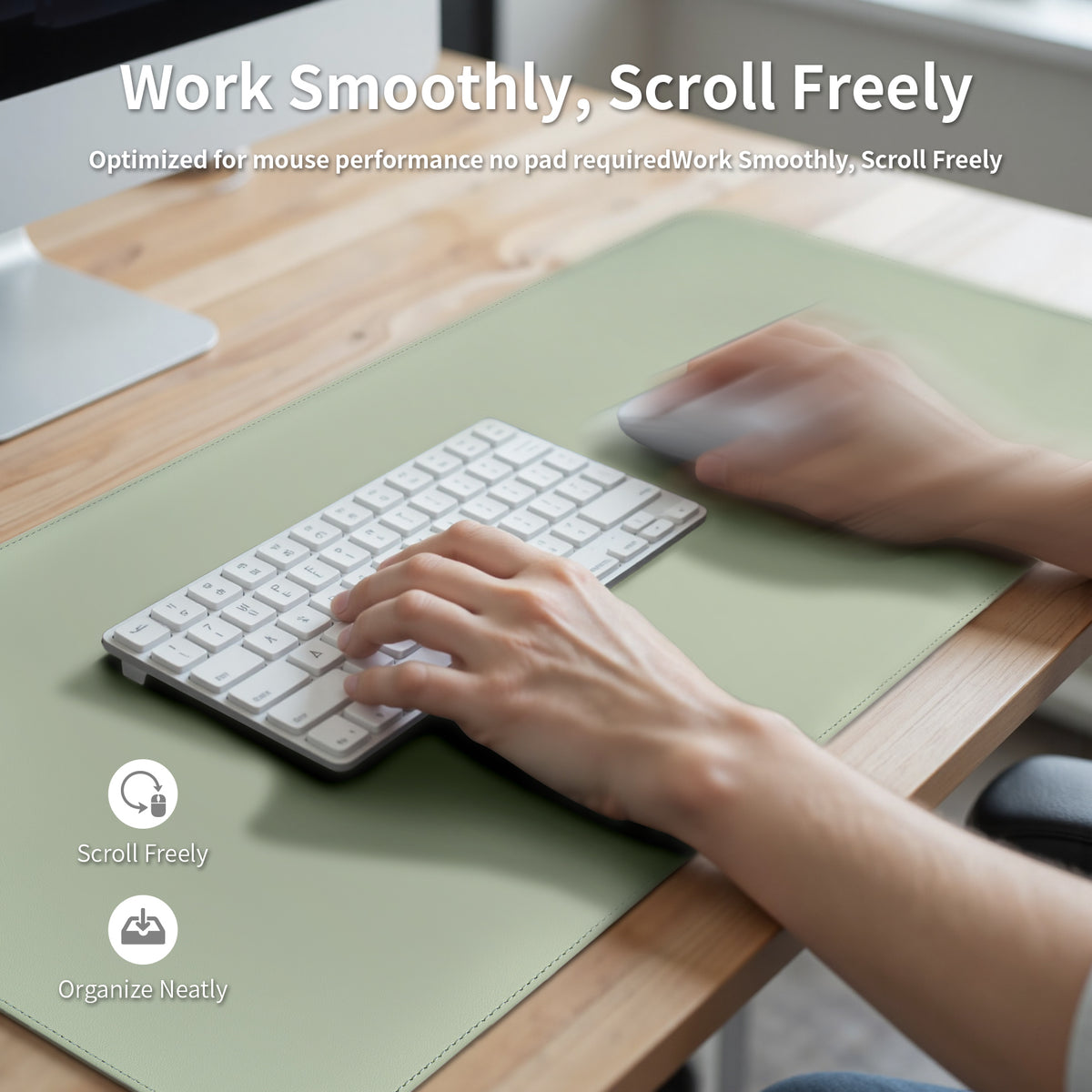 PROMATTOO Vegan Leather Desk Mat — Non-Slip & Waterproof