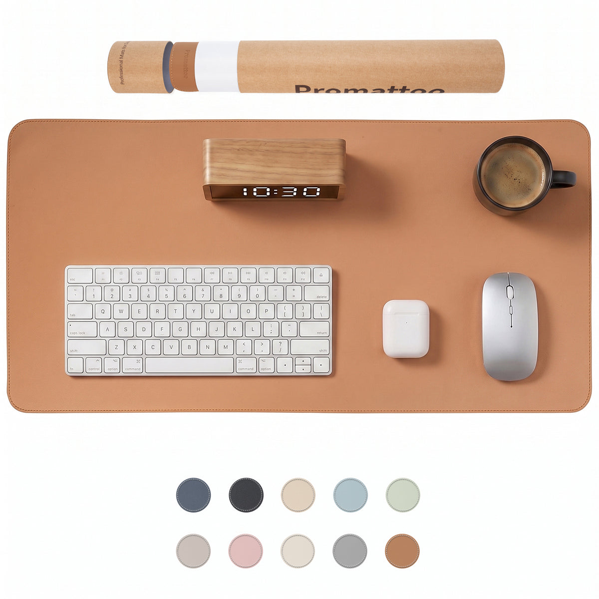 PROMATTOO Vegan Leather Desk Mat — Non-Slip & Waterproof