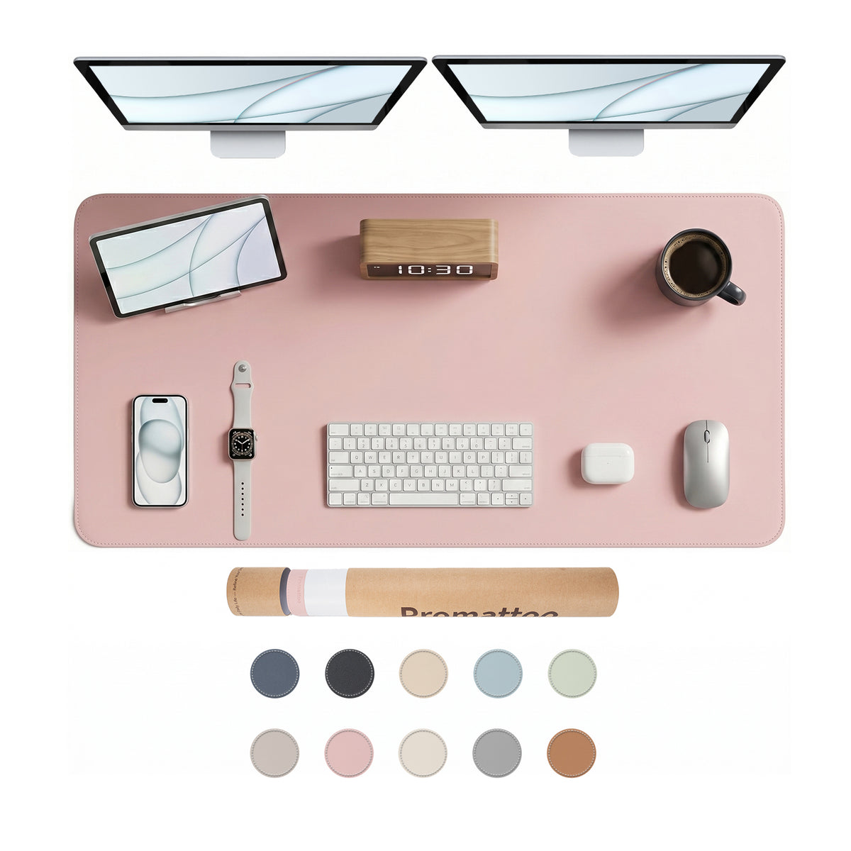 PROMATTOO Vegan Leather Desk Mat — Non-Slip & Waterproof