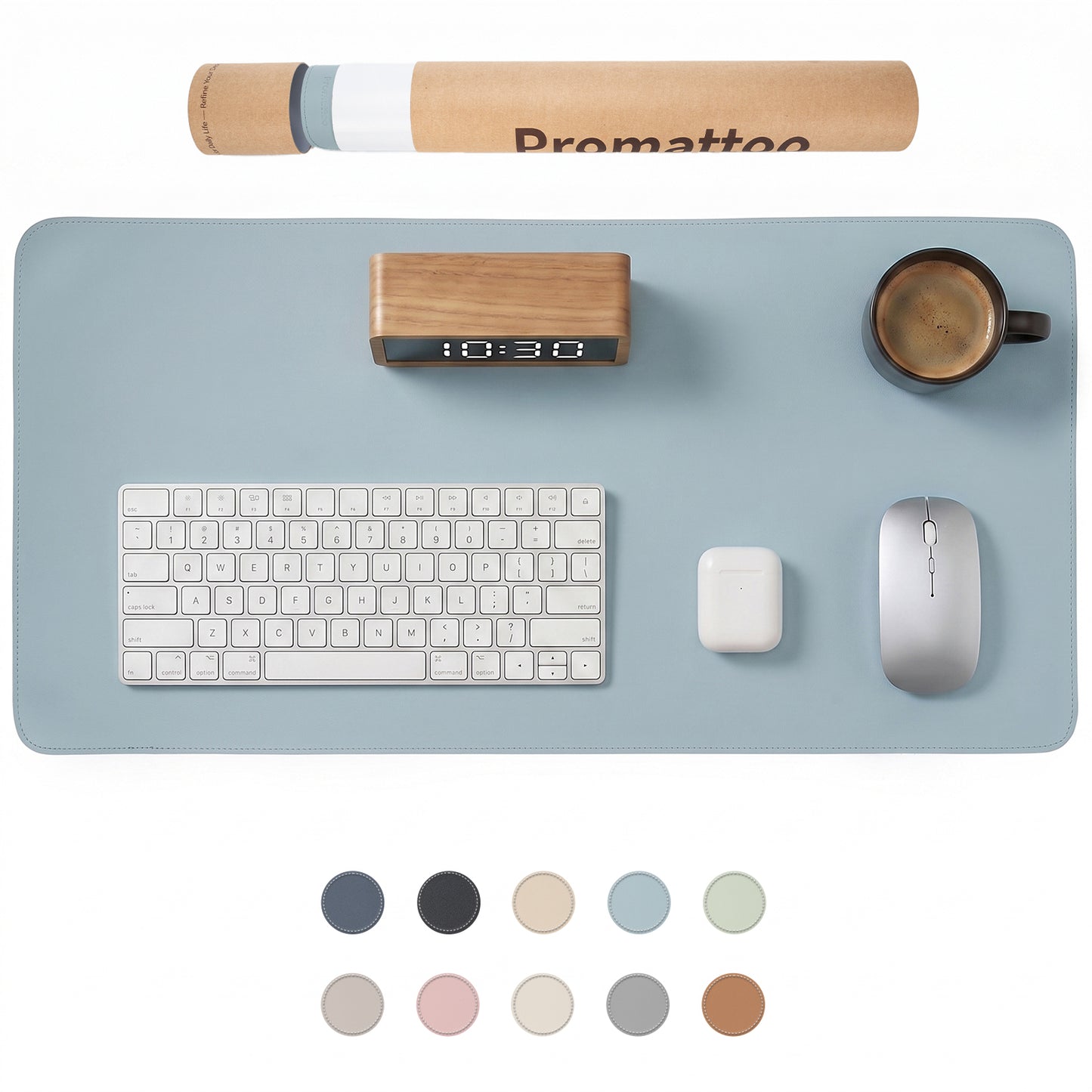 PROMATTOO Vegan Leather Desk Mat — Non-Slip & Waterproof