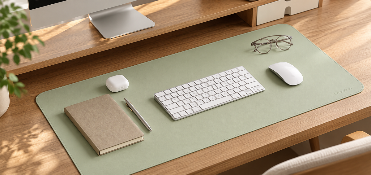 PROMATTOO Vegan Leather Desk Mat — Non-Slip & Waterproof