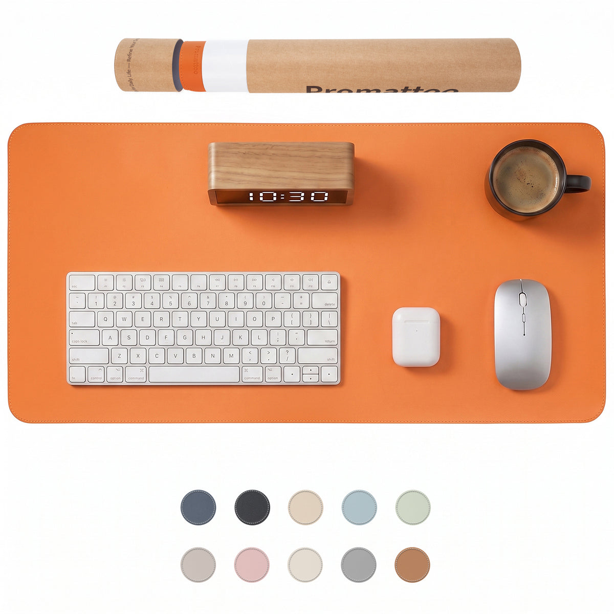 PROMATTOO Vegan Leather Desk Mat — Non-Slip & Waterproof