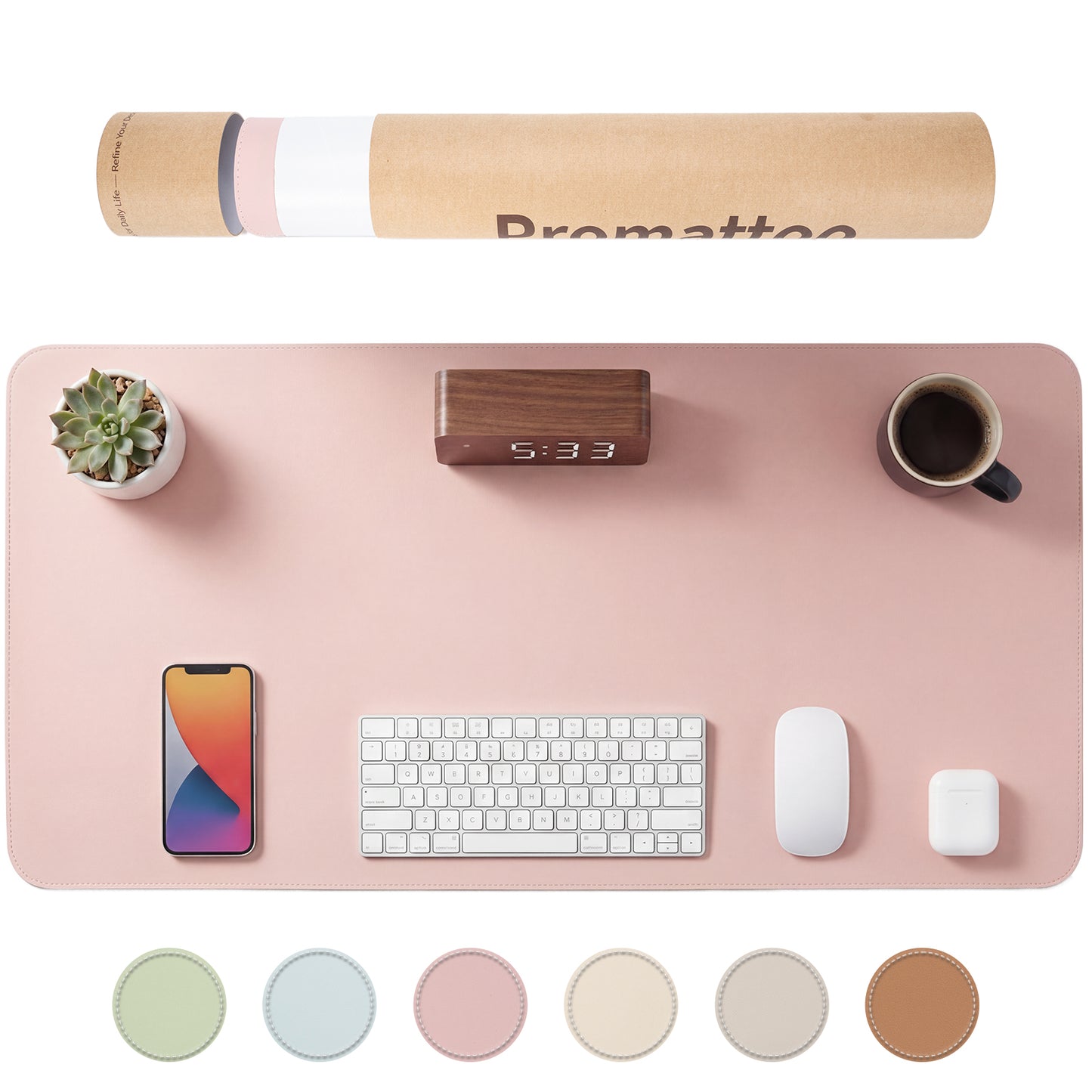 Silicone Desk Mat, Non-Slip Waterproof Desk Pad Protector