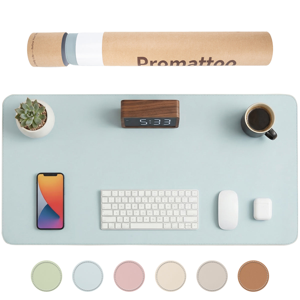Silicone Desk Mat, Non-Slip Waterproof Desk Pad Protector