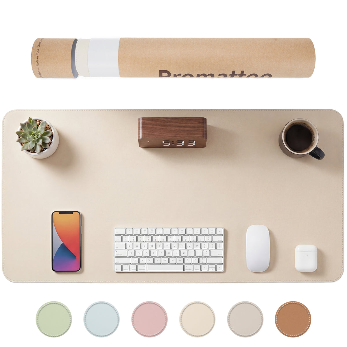 Silicone Desk Mat, Non-Slip Waterproof Desk Pad Protector