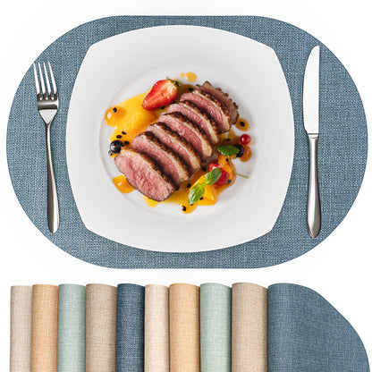 Vegane Leder-Platzsets Set 2/4/6, leicht zu reinigende Tischsets
