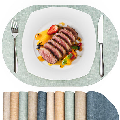 Vegane Leder-Platzsets Set 2/4/6, leicht zu reinigende Tischsets