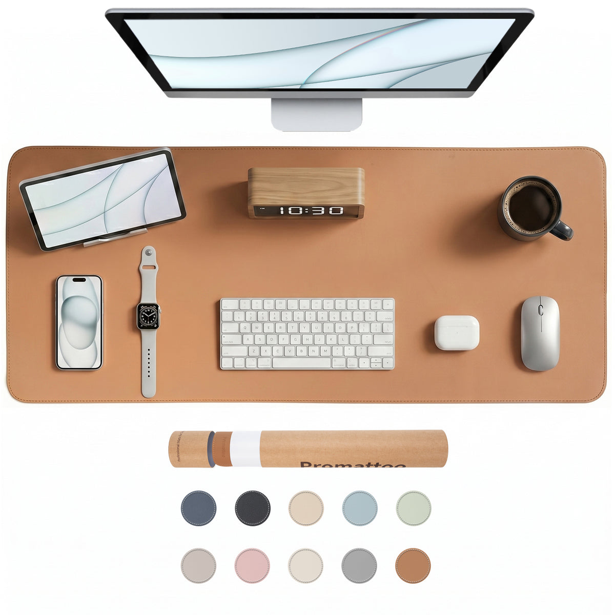 PROMATTOO Vegan Leather Desk Mat — Non-Slip & Waterproof
