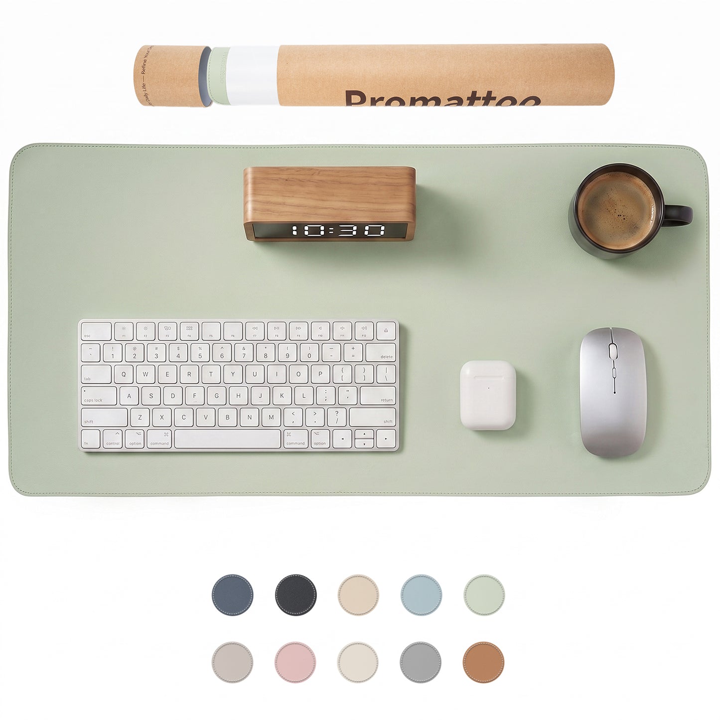PROMATTOO Vegan Leather Desk Mat — Non-Slip & Waterproof