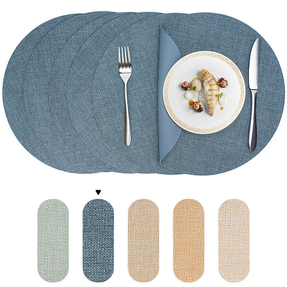 Vegane Leder-Platzsets Set 2/4/6, leicht zu reinigende Tischsets