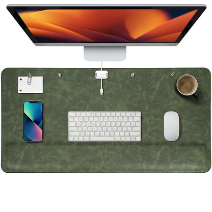 Magnetic Desk Mat with Wrist Support – Premium Leather Organizer for Office & Gaming