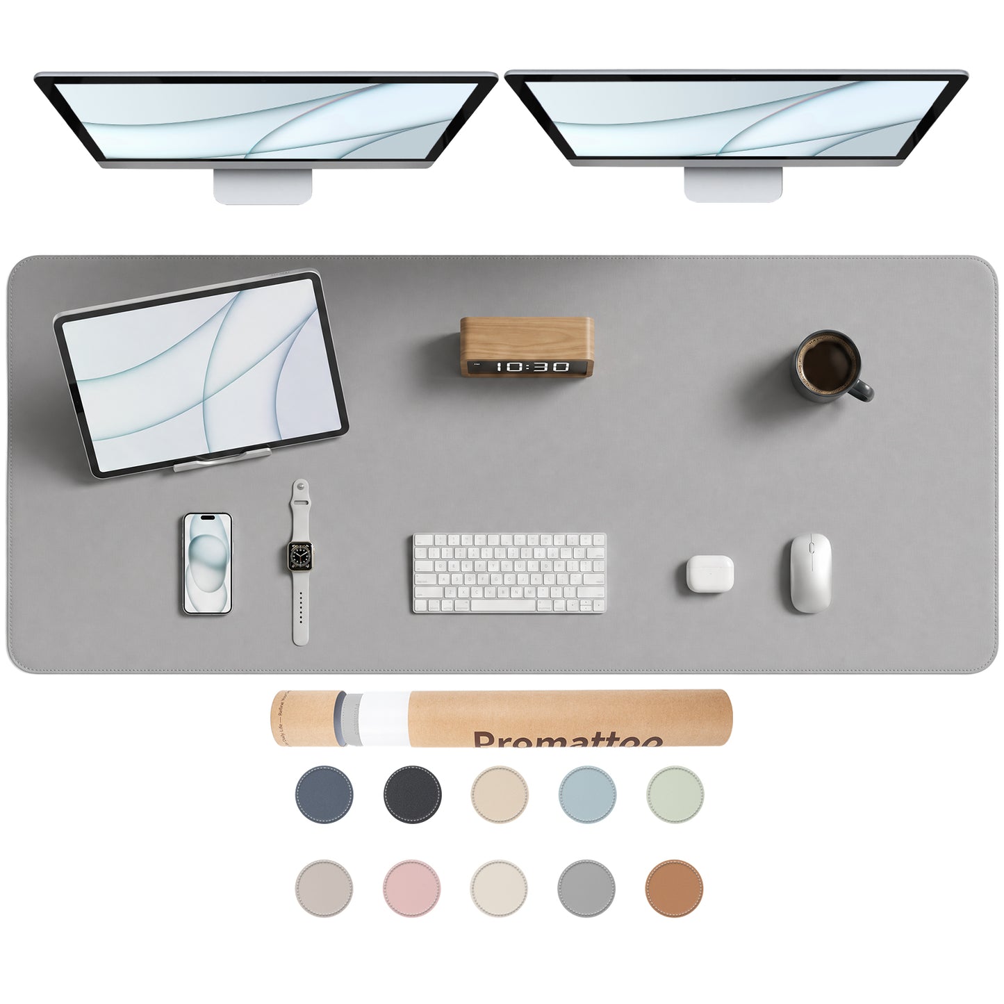 PROMATTOO Vegan Leather Desk Mat — Non-Slip & Waterproof