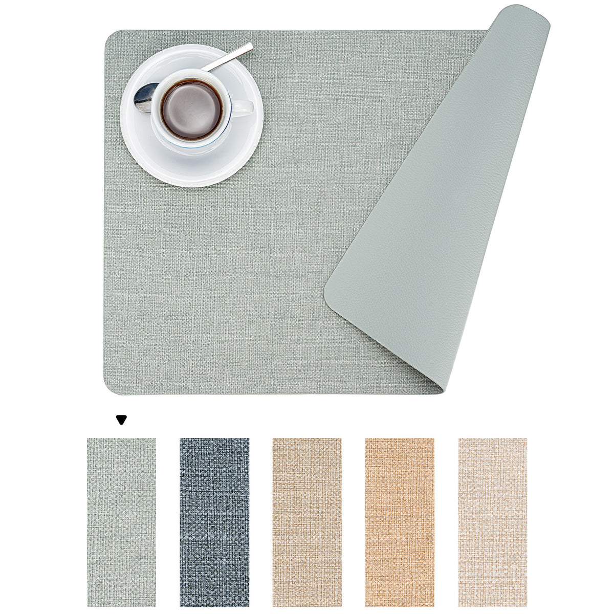 Vegane Leder-Platzsets Set 2/4/6, leicht zu reinigende Tischsets