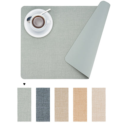 Vegane Leder-Platzsets Set 2/4/6, leicht zu reinigende Tischsets