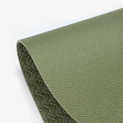 PROMATTOO Woven-Texture Oval Placemats with Coasters & Tray | Set of 4/6