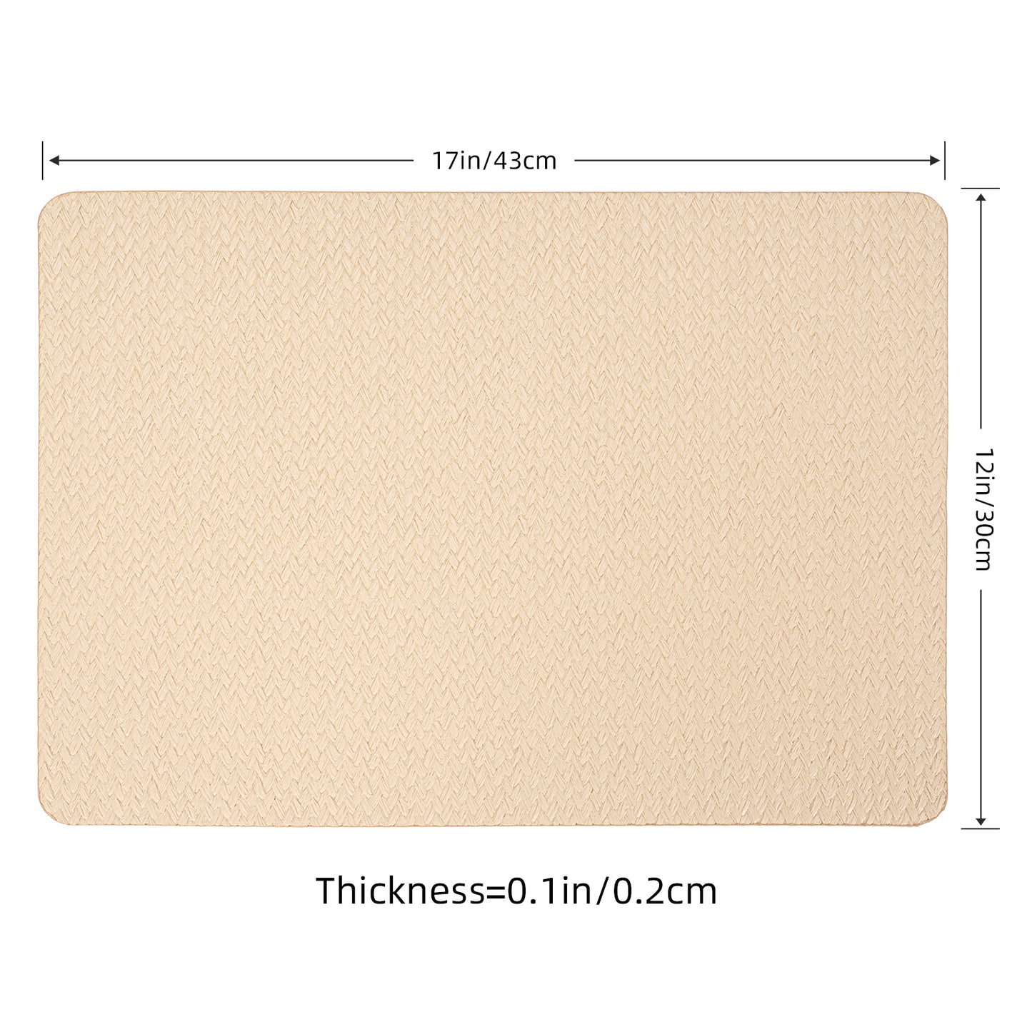 Woven Faux Leather Placemats Set, Waterproof Dining Mats