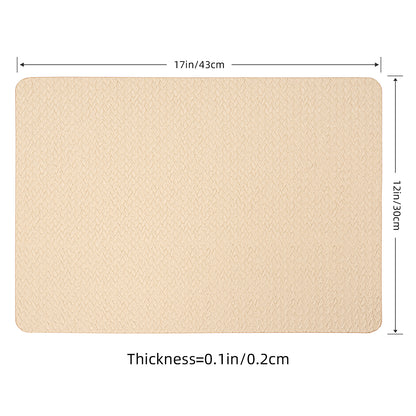 Woven Faux Leather Placemats Set, Waterproof Dining Mats