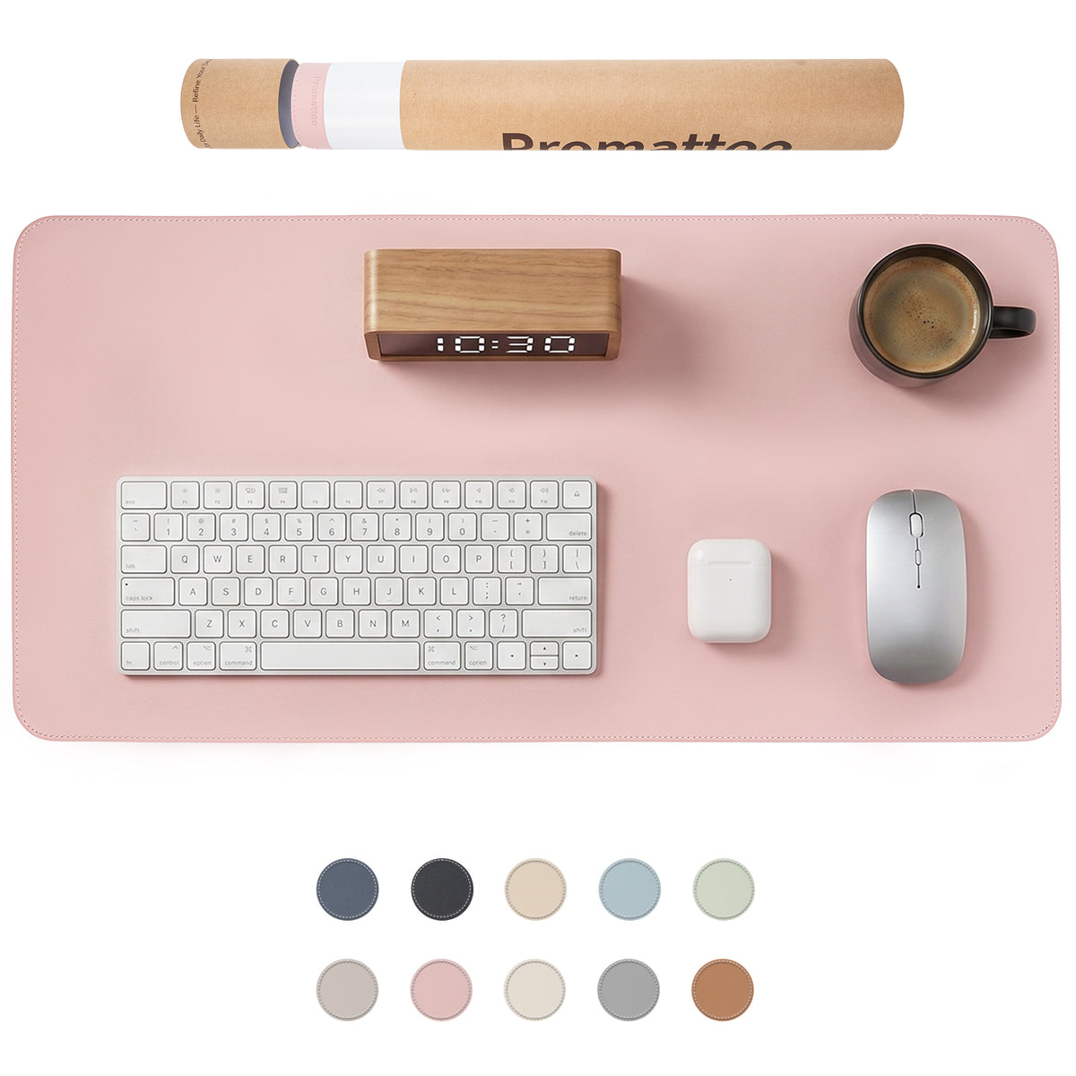 PROMATTOO Vegan Leather Desk Mat — Non-Slip & Waterproof