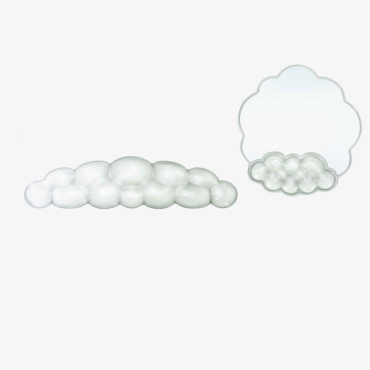 PROMATTOO Clear Silicone Cloud Wrist Rest Set for Keyboard & Mouse