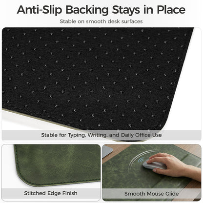 Magnetic Desk Mat with Wrist Support – Premium Leather Organizer for Office & Gaming
