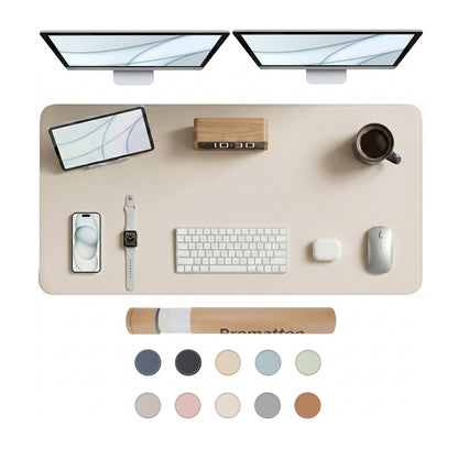 PROMATTOO Vegan Leather Desk Mat — Non-Slip & Waterproof