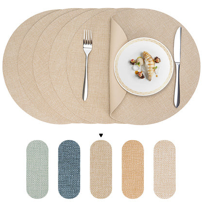 Vegane Leder-Platzsets Set 2/4/6, leicht zu reinigende Tischsets