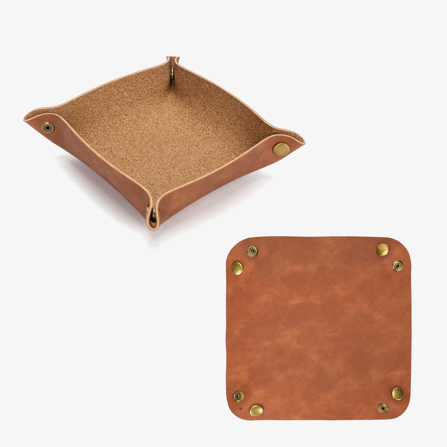 PROMATTOO Vegan Leather Placemats Set with Coasters & Tray — Gift Box Included | 6 Pieces