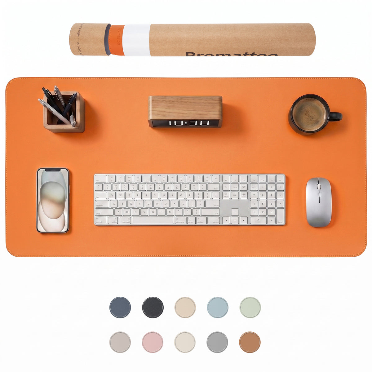 PROMATTOO Vegan Leather Desk Mat — Non-Slip & Waterproof