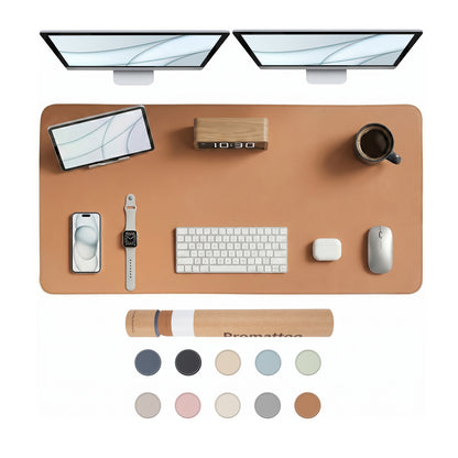 PROMATTOO Vegan Leather Desk Mat — Non-Slip & Waterproof