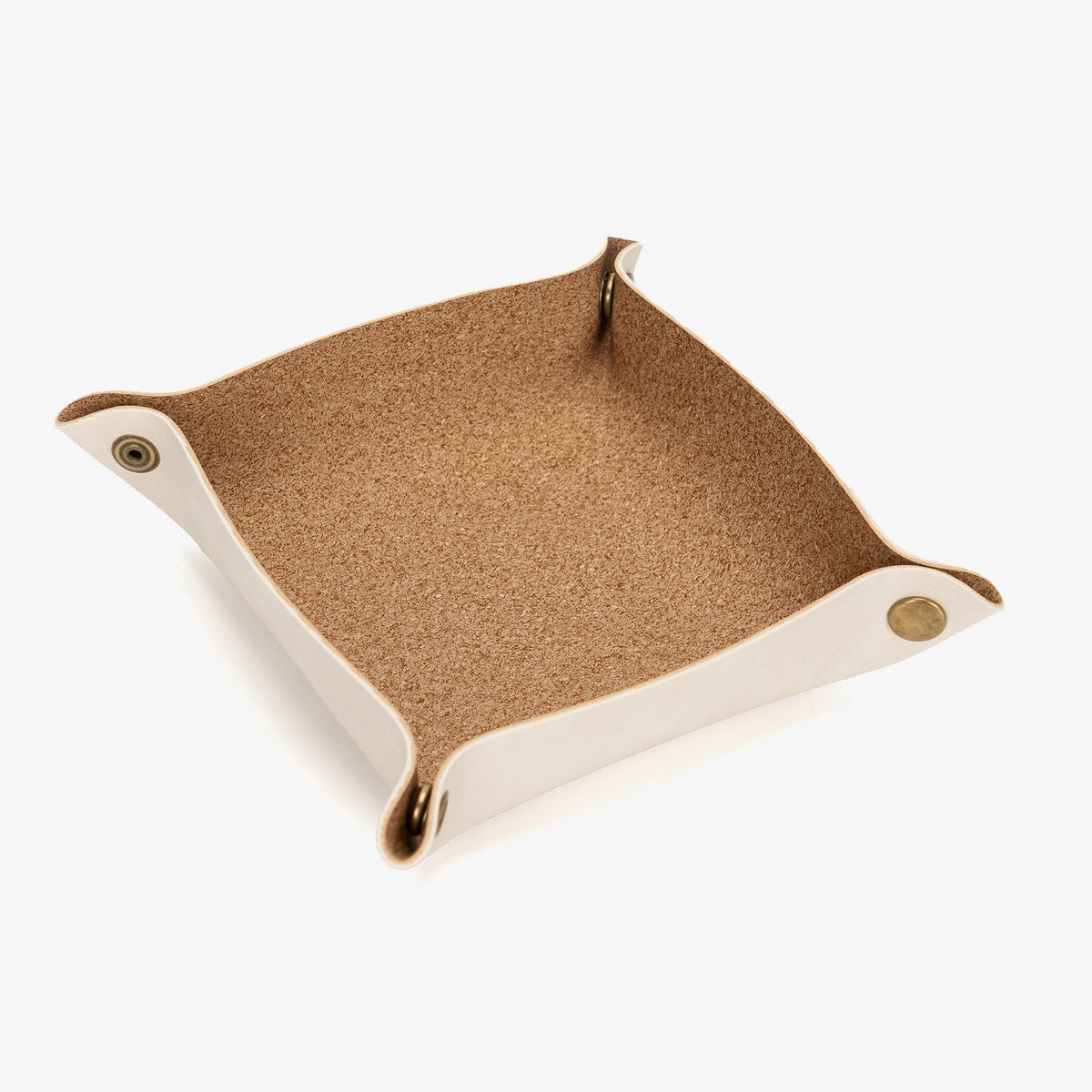 PROMATTOO Vegan Leather Desk Mat & Storage Tray Set — Non-Slip Cork Base