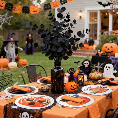 Halloween Round Placemats | 4 & 6-Piece Sets