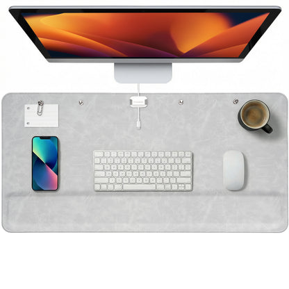 Magnetic Desk Mat with Wrist Support – Premium Leather Organizer for Office & Gaming