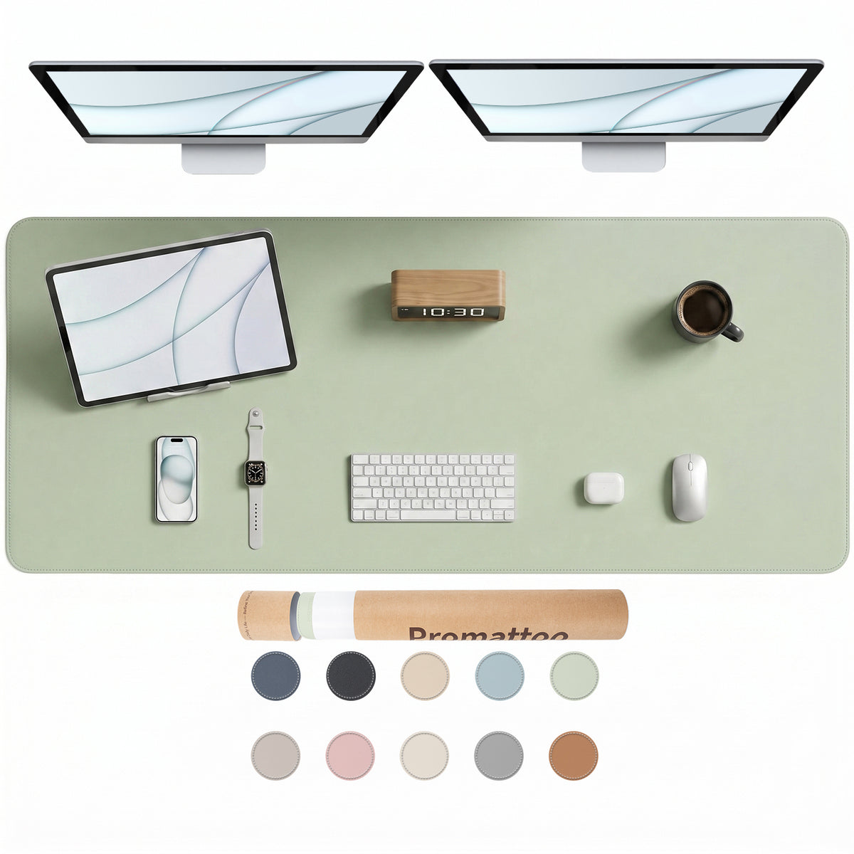 PROMATTOO Vegan Leather Desk Mat — Non-Slip & Waterproof