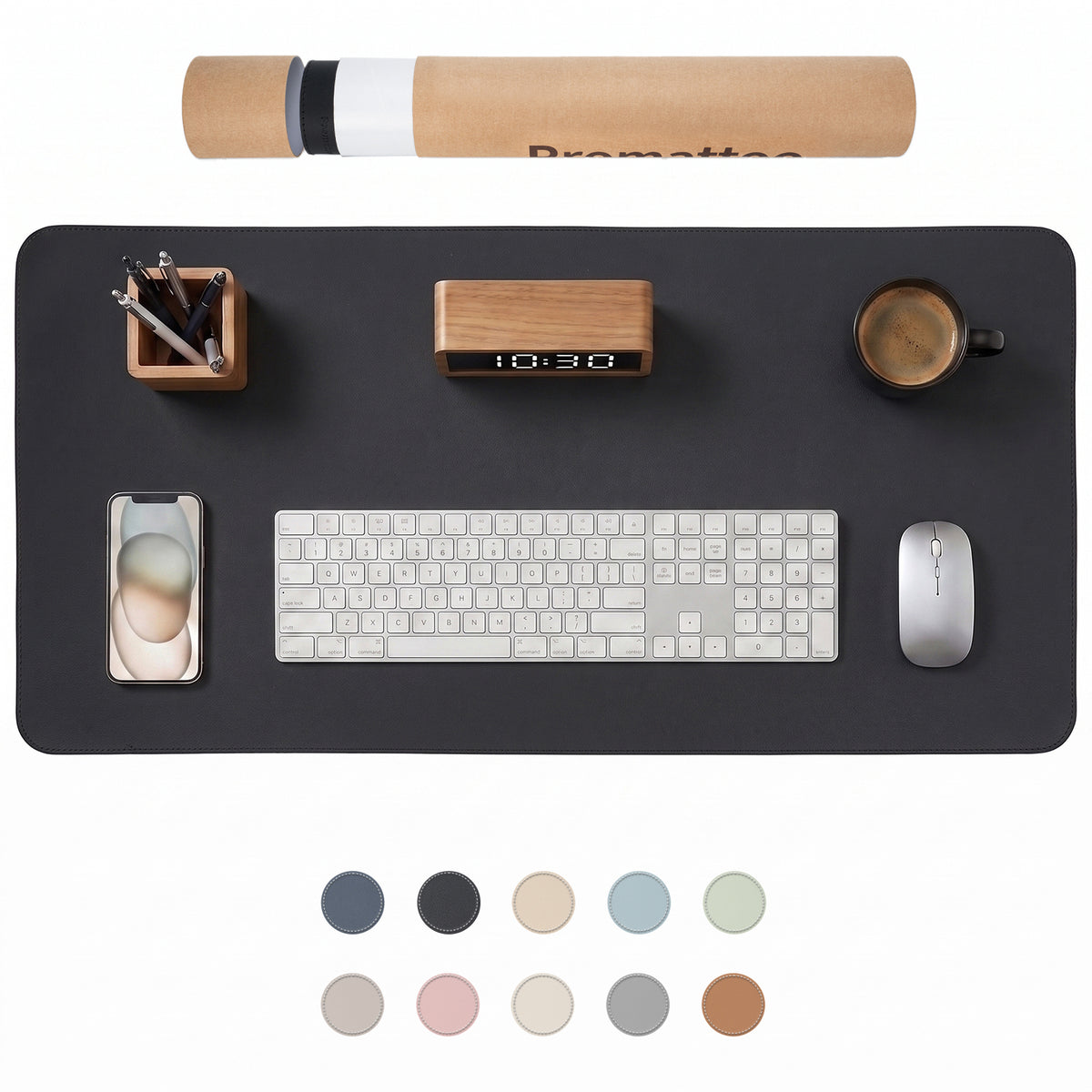 PROMATTOO Vegan Leather Desk Mat — Non-Slip & Waterproof