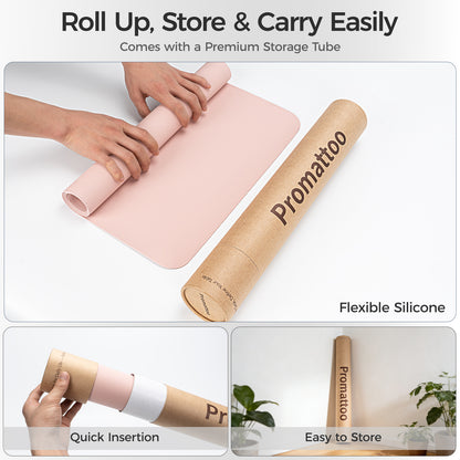 Silicone Desk Mat, Non-Slip Waterproof Desk Pad Protector