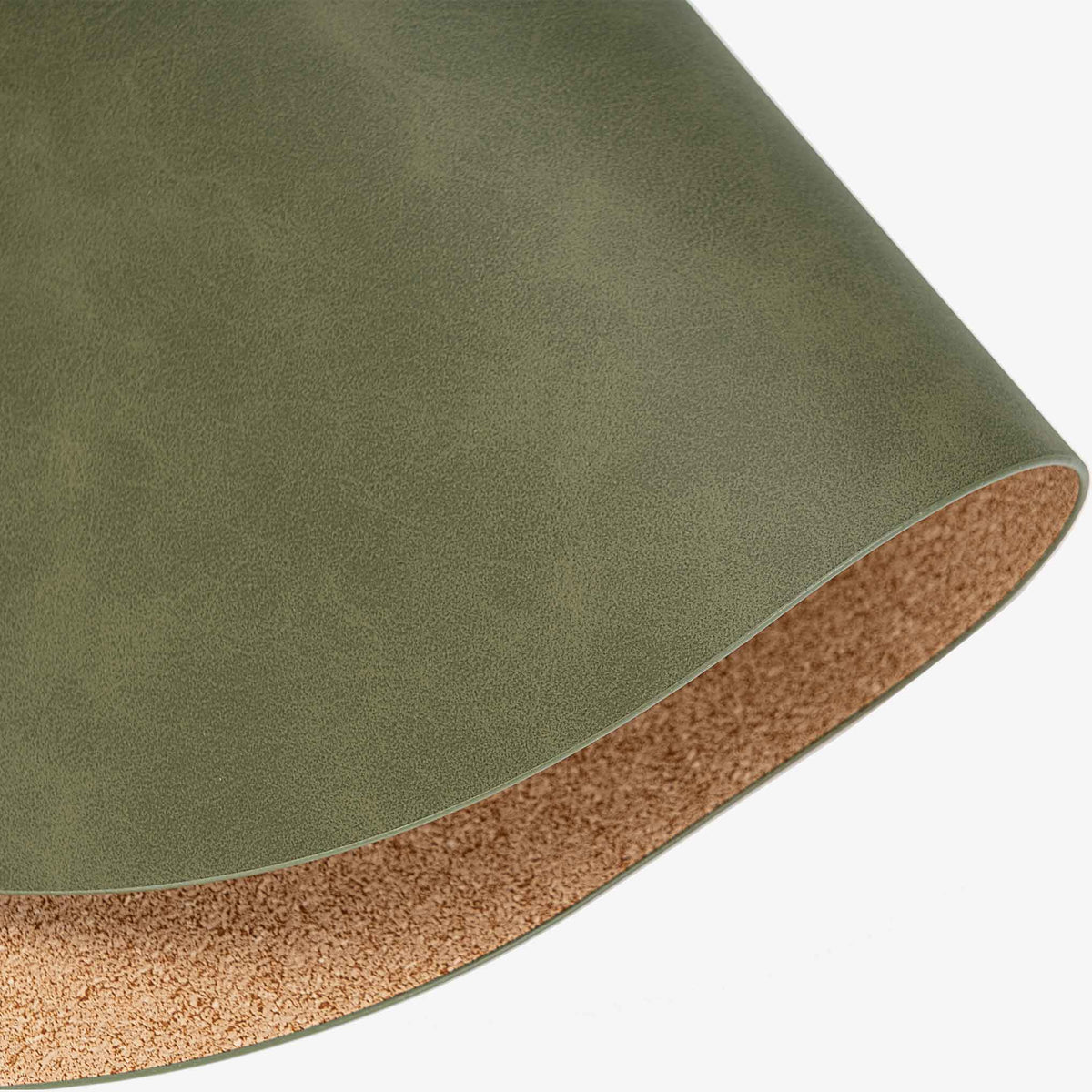 PROMATTOO Oval Faux Leather Placemats with Matching Coasters, Cork-Look Backing, Sets of 4, 6 or 8