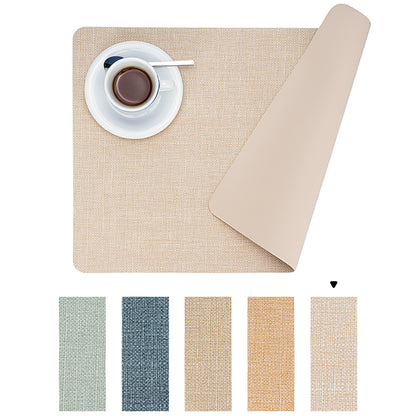 Vegane Leder-Platzsets Set 2/4/6, leicht zu reinigende Tischsets
