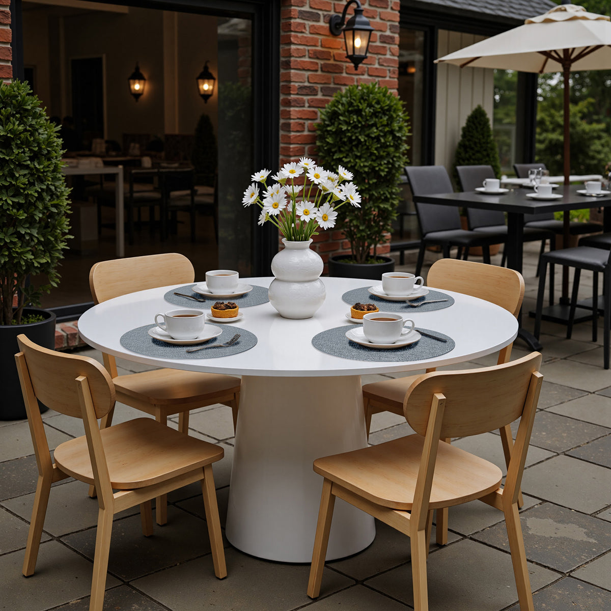 Woven Faux Leather Placemats Set, Waterproof Dining Mats