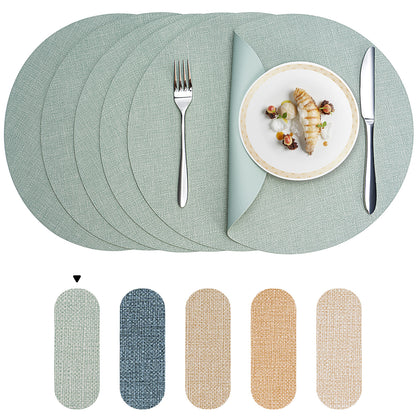Vegane Leder-Platzsets Set 2/4/6, leicht zu reinigende Tischsets