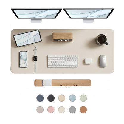 PROMATTOO Vegan Leather Desk Mat — Non-Slip & Waterproof