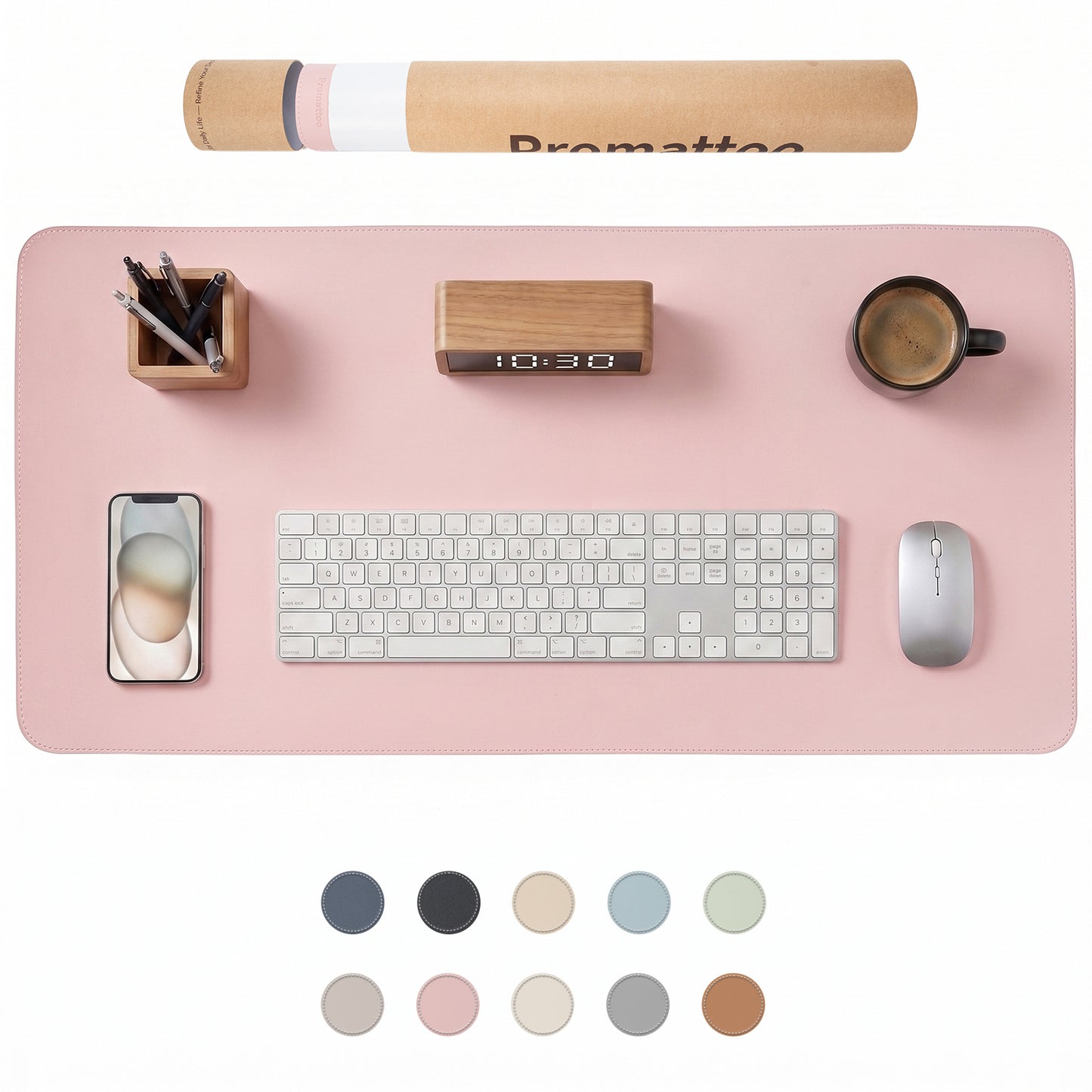 PROMATTOO Vegan Leather Desk Mat — Non-Slip & Waterproof