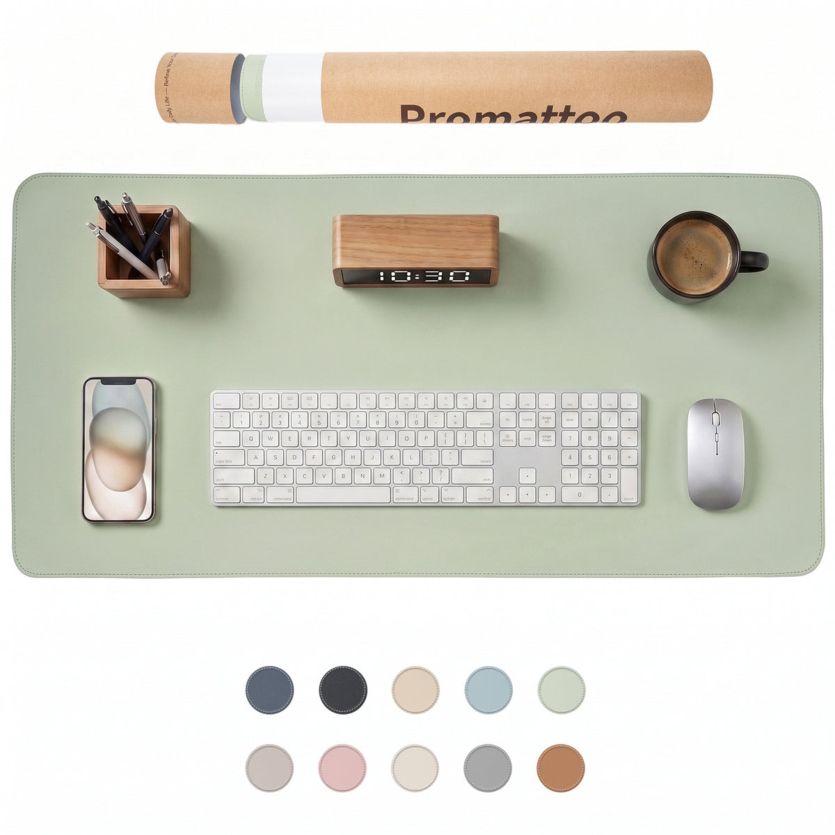 PROMATTOO Vegan Leather Desk Mat — Non-Slip & Waterproof