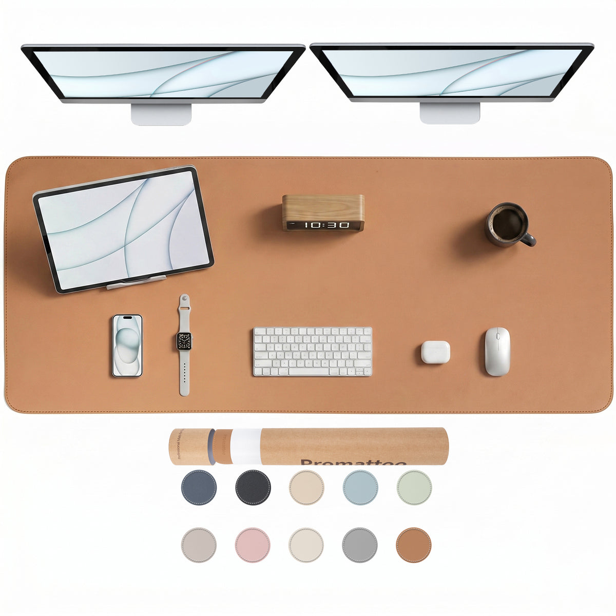 PROMATTOO Vegan Leather Desk Mat — Non-Slip & Waterproof