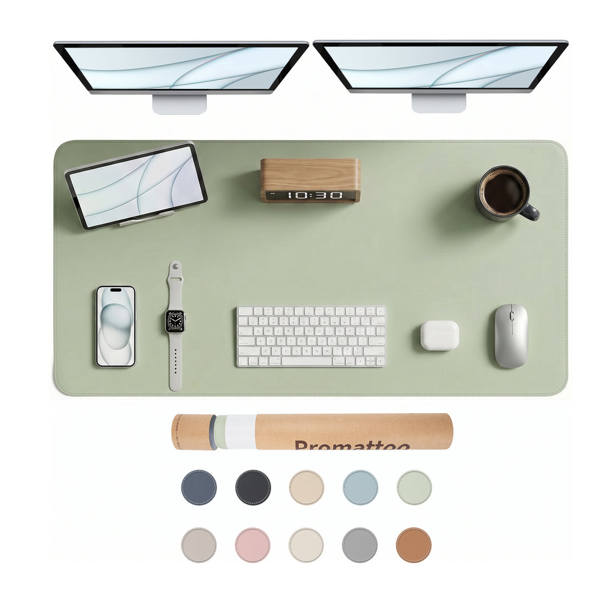 PROMATTOO Vegan Leather Desk Mat — Non-Slip & Waterproof