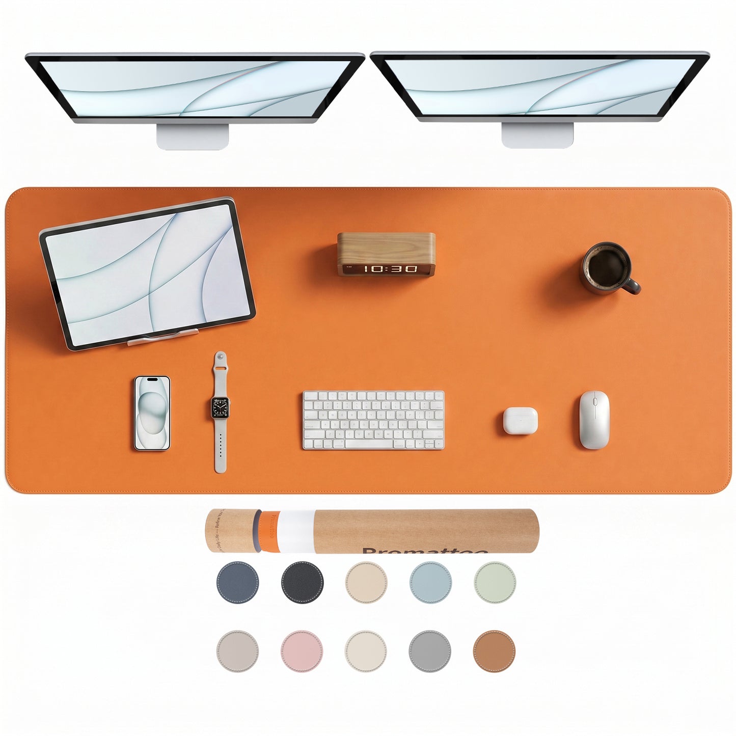 PROMATTOO Vegan Leather Desk Mat — Non-Slip & Waterproof