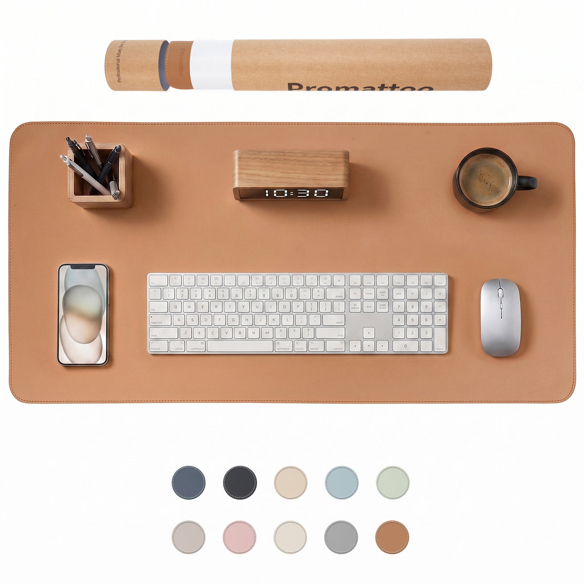 PROMATTOO Vegan Leather Desk Mat — Non-Slip & Waterproof