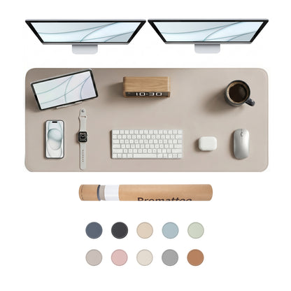 PROMATTOO Vegan Leather Desk Mat — Non-Slip & Waterproof